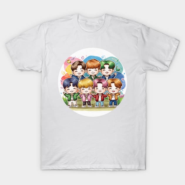 BTS All Members T-Shirt by K-pop design shop